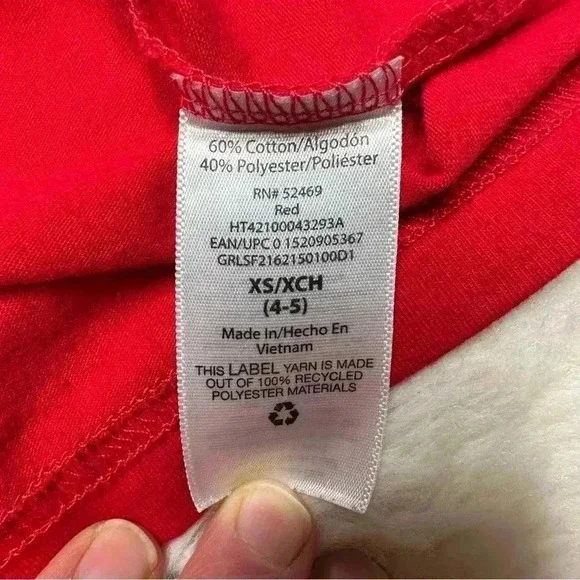 Holiday Time Christmas Santa Shirt Red & White Long Sleeved Size Extra  Small - Picture 9 of 16